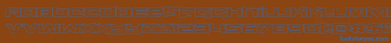 northstarout Font – Blue Fonts on Brown Background