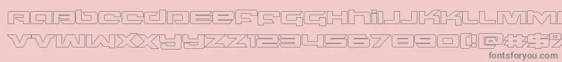 northstarout Font – Gray Fonts on Pink Background