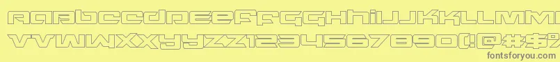 northstarout Font – Gray Fonts on Yellow Background