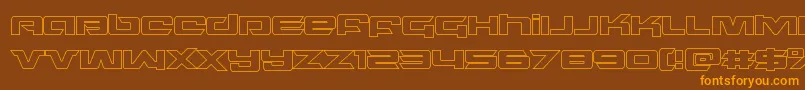 northstarout Font – Orange Fonts on Brown Background