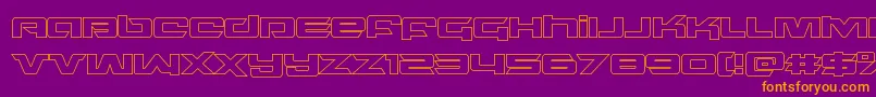 northstarout Font – Orange Fonts on Purple Background