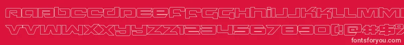 northstarout Font – Pink Fonts on Red Background