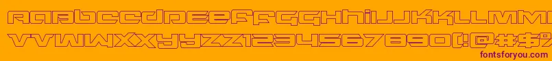 northstarout Font – Purple Fonts on Orange Background