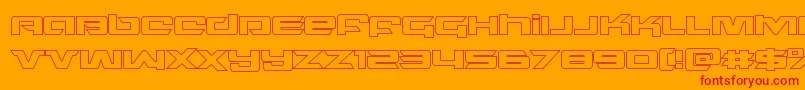 northstarout Font – Red Fonts on Orange Background