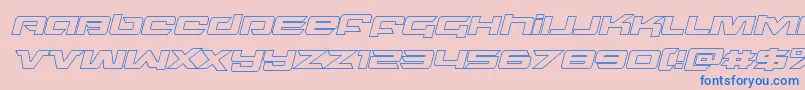 northstaroutital Font – Blue Fonts on Pink Background