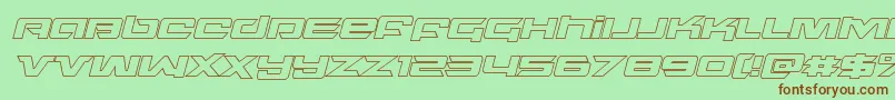 northstaroutital Font – Brown Fonts on Green Background