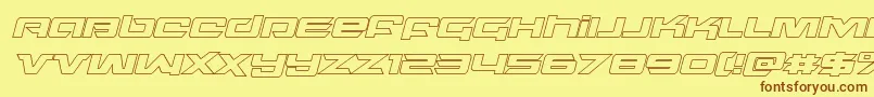 northstaroutital Font – Brown Fonts on Yellow Background