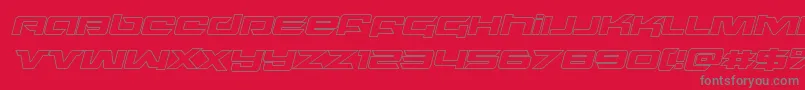 northstaroutital Font – Gray Fonts on Red Background