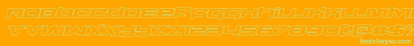northstaroutital Font – Green Fonts on Orange Background