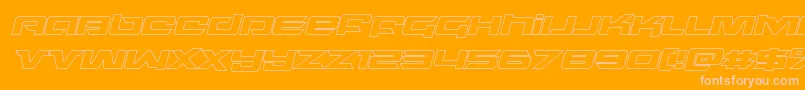 northstaroutital Font – Pink Fonts on Orange Background