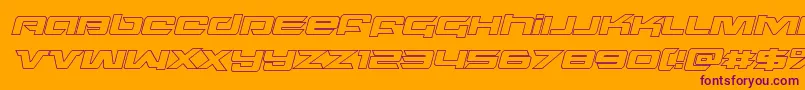 northstaroutital Font – Purple Fonts on Orange Background
