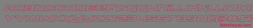 northstaroutital Font – Red Fonts on Gray Background