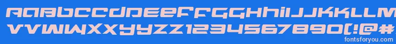 northstarsemital Font – Pink Fonts on Blue Background