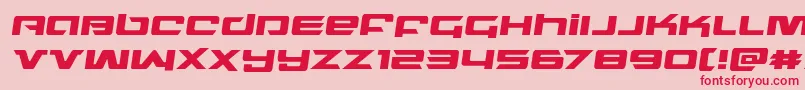 フォントnorthstarsemital – ピンクの背景に赤い文字