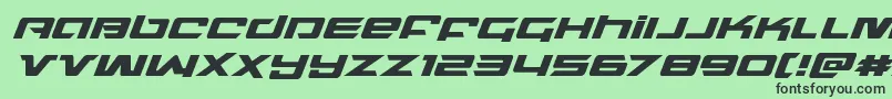 northstarsuperital Font – Black Fonts on Green Background