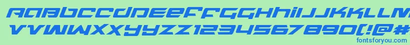northstarsuperital Font – Blue Fonts on Green Background