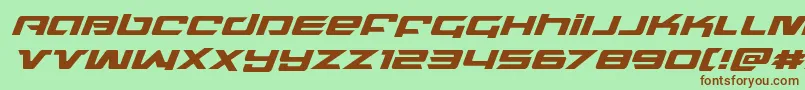 northstarsuperital Font – Brown Fonts on Green Background
