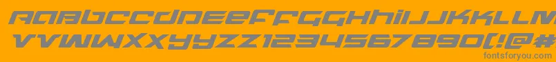 northstarsuperital Font – Gray Fonts on Orange Background