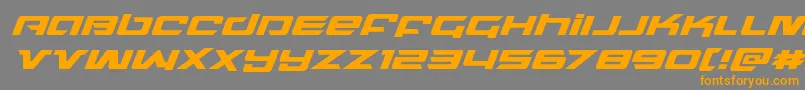 northstarsuperital Font – Orange Fonts on Gray Background