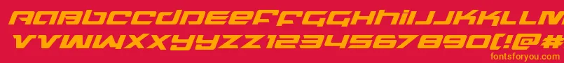northstarsuperital Font – Orange Fonts on Red Background