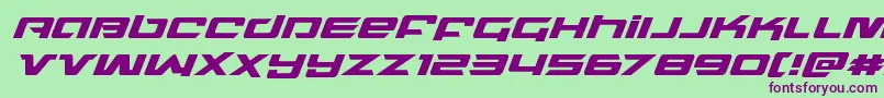 northstarsuperital Font – Purple Fonts on Green Background