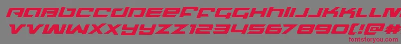 northstarsuperital Font – Red Fonts on Gray Background