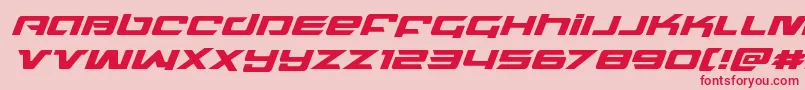northstarsuperital Font – Red Fonts on Pink Background