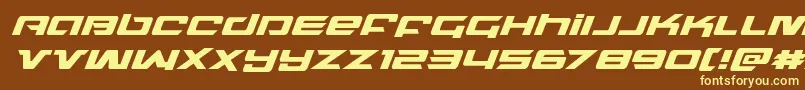 northstarsuperital Font – Yellow Fonts on Brown Background