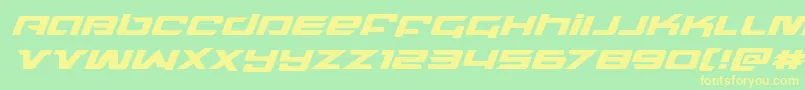 northstarsuperital Font – Yellow Fonts on Green Background
