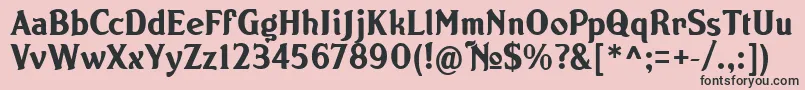 NORTON   Font – Black Fonts on Pink Background