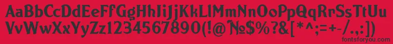 NORTON   Font – Black Fonts on Red Background