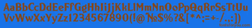 NORTON   Font – Brown Fonts on Blue Background