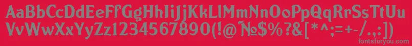 NORTON   Font – Gray Fonts on Red Background