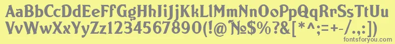 NORTON   Font – Gray Fonts on Yellow Background