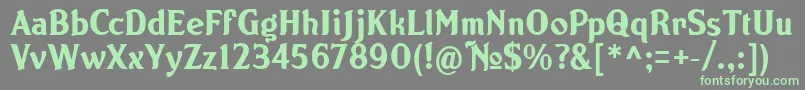 NORTON   Font – Green Fonts on Gray Background