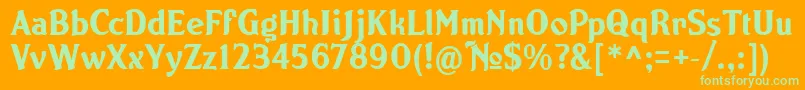 NORTON   Font – Green Fonts on Orange Background