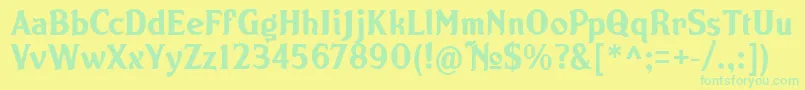 NORTON   Font – Green Fonts on Yellow Background