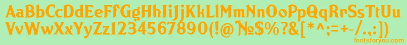 NORTON   Font – Orange Fonts on Green Background