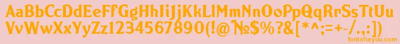 NORTON   Font – Orange Fonts on Pink Background
