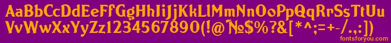 NORTON   Font – Orange Fonts on Purple Background
