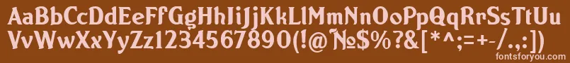 NORTON   Font – Pink Fonts on Brown Background