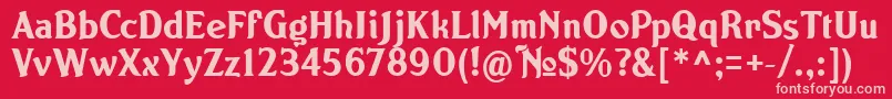 NORTON   Font – Pink Fonts on Red Background