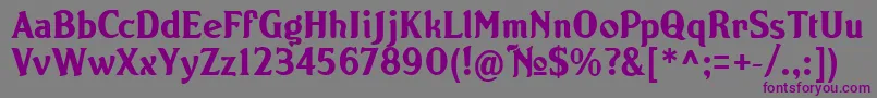 NORTON   Font – Purple Fonts on Gray Background