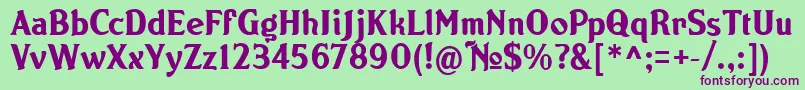 NORTON   Font – Purple Fonts on Green Background