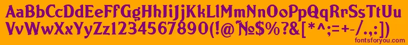 NORTON   Font – Purple Fonts on Orange Background