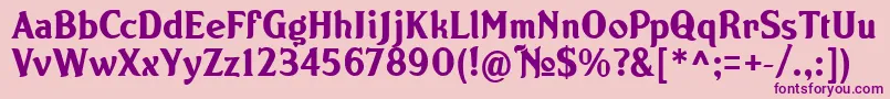 NORTON   Font – Purple Fonts on Pink Background