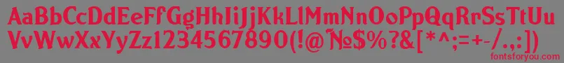 NORTON   Font – Red Fonts on Gray Background