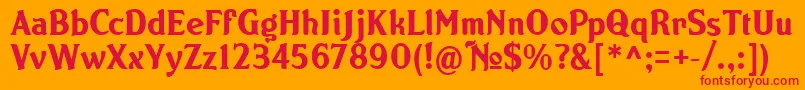 NORTON   Font – Red Fonts on Orange Background