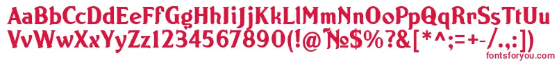 NORTON   Font – Red Fonts on White Background