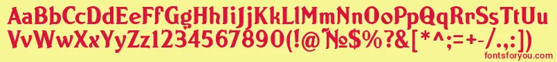 NORTON   Font – Red Fonts on Yellow Background